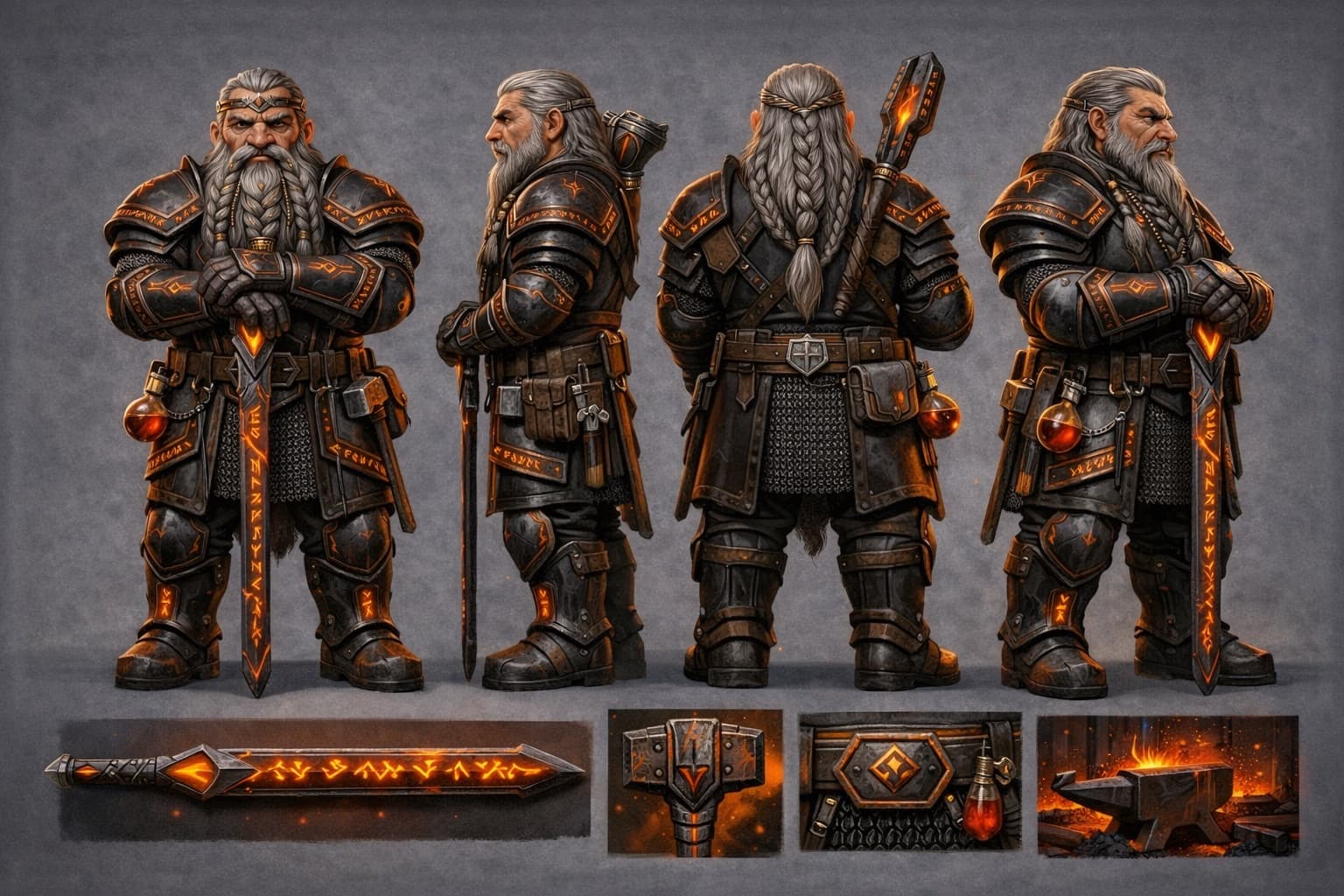 Elder Brondar — 3D Model Sheet