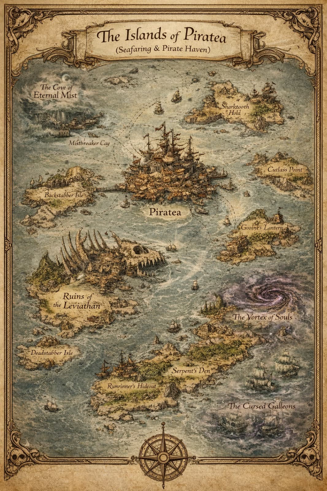 Map of Islands of Piratea